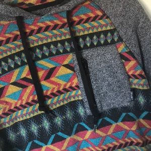 Empyre Zumiez brand multicolor Aztec style hoodie